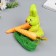 Decor "Bunny with carrots and grass" set 4 pcs mix 15 cm
