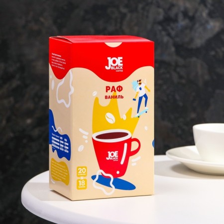 Soluble Coffee drink Joe Black 3B1 "Raf Vanil", 18 g