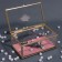 Organizer for storage "Crystal", with a lid, glass, 1 section, 14.5 × 9 × 8 cm, the color is transparent/copper/pink