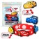Silicone Bracelet with interchangeable jibitsami, 3 jibits included, cars