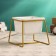 Pot "Cube" on a stand, gold, 12x9x9cm