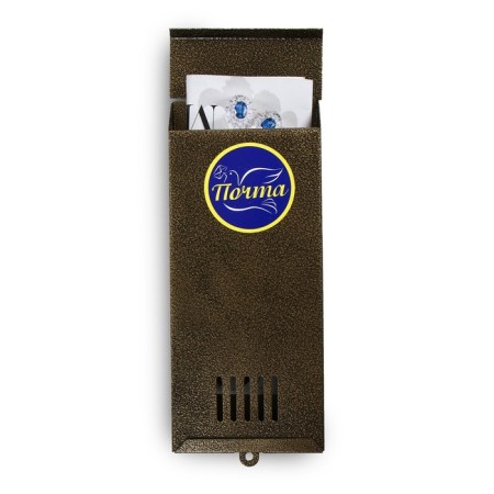 Mail box without a lock (with a loop), vertical, "narrow", bronze