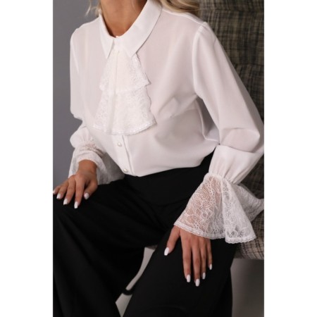Female blouse, size 46, white color-4