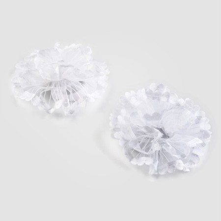 Bant for hair on elastic band, white, 2 pieces, 7 cm, cold heart-3