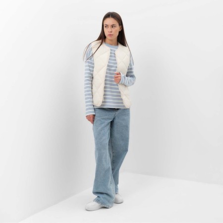 Women's vest quilted mist size 48, milk-1