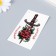 Tattoo on the body color "Dagger and rose - beauty is immortal" 10.5x6 cm