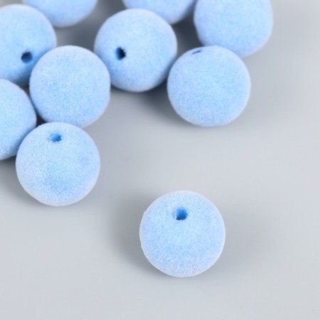 Beads for creativity velvet spraying "Blue sky" set 10 pcs d = 1.4 cm