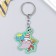 Trick rubber "Gnome with gifts on skates" 5x4.6 cm