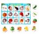 Developing Velcro game "Fruits and Vegetables", according to the method of G. Doman