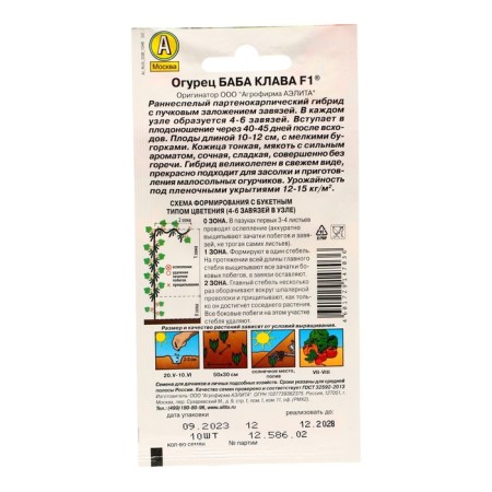 Cucumber seeds "Baba Klava", F1, 10 pcs-1