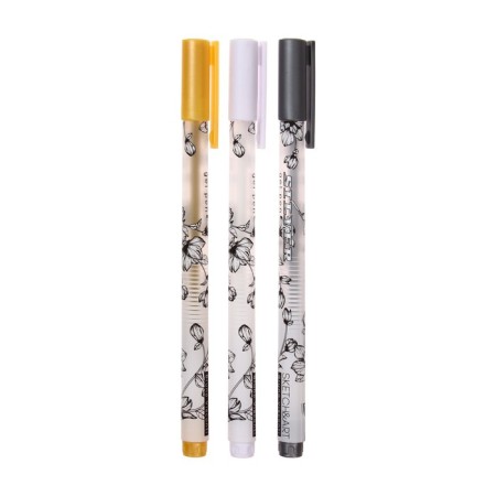 Set of gel pens 3 colors Sketch & Art Uni Write.gold/silver/white, 0.8 mm, gold, silver, white-1