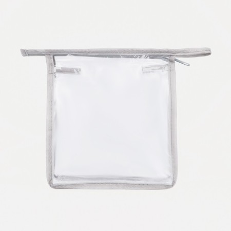 Lightning cosmetic bag, gray/transparent color-2