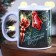 Ceramic mug "New Year's toys", 320 ml, white color