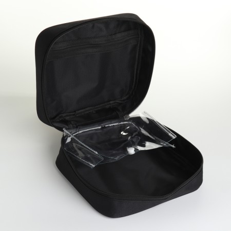 Cosmetic bag with lightning, black color-2