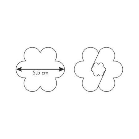 Tescoma delicia forms "Flower", for cookies with filling, 5.5 cm-1