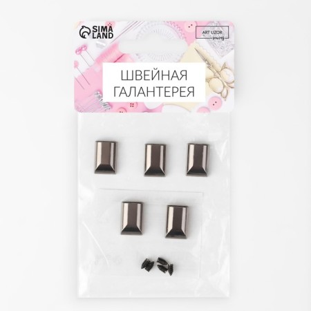 Tips for lightning, 11 mm, 15 × 11 × 6 mm, 5 pcs, black nickel color-2