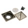 Zein gap, 100x100 mm, vertical, d = 32 mm, stainless steel, antique bronze
