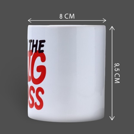 Ceramic mug "Big Boss", 320 ml, white color-1