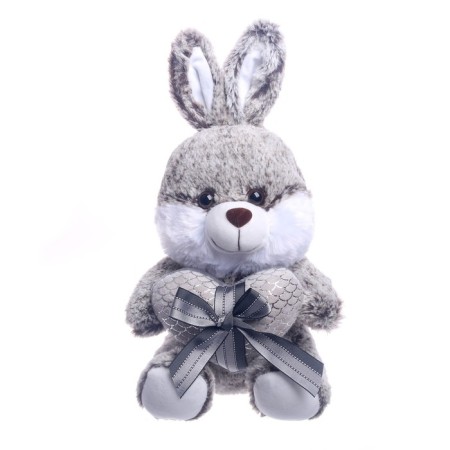 Soft toy "Bunny with a heart", color mix