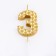 Candle in the cake on the skewer "Sot", the number 3, 7 cm, gold