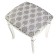 Vasco banquet in 106n, 420x470x490, white/silver/Marcus silver