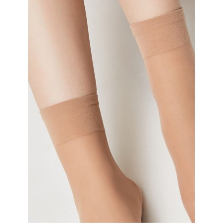 Women's socks with a compacted eye Elegant Tension Soft 20, size 23-25, color Natural-8