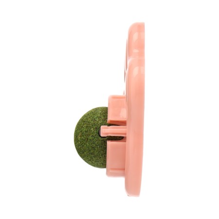 A toy for cats with cat mint "paw", 8.5 cm, pink-5