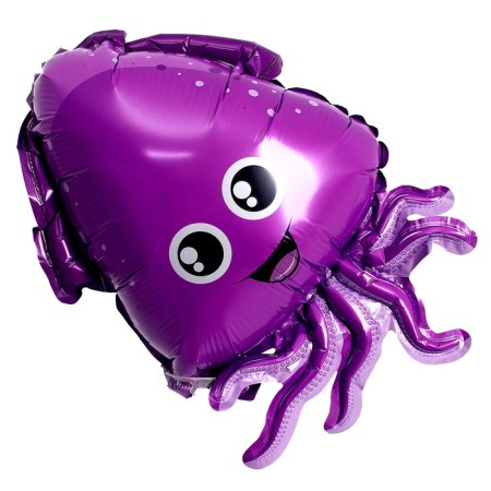 Foil ball 14 "Funny octopus" purple-1