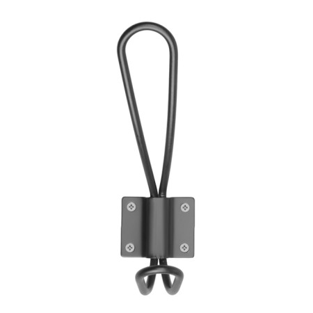 Hook furniture tundra TKD009, two -rod, black, 5 pcs-2