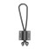 Hook furniture tundra TKD009, two -rod, black, 5 pcs