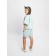 Children's jump (T-shirt, shorts), height 98-104 cm, mint color