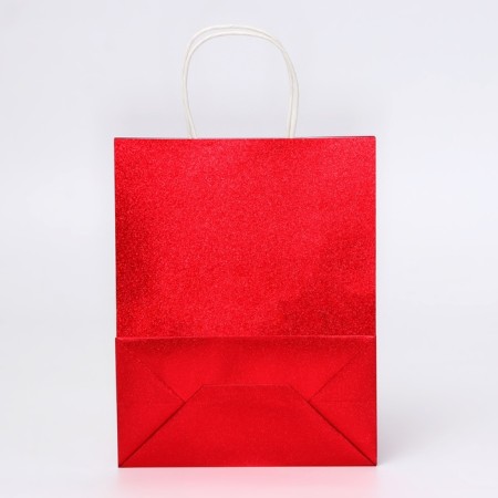 Paper gift package with glitter red, 21 x 11 x 27 cm-2