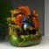 The desktop fountain from the network, the backlight "Three carps" 32x29x19 cm