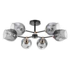 Molecule chandelier 6he27 40W black and gold 75x75x36 cm