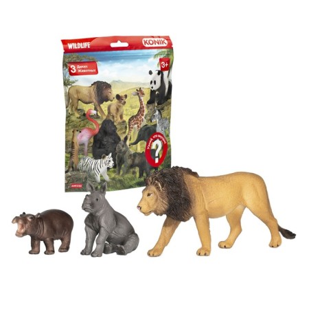 Set of figures Konik "Wild Animals", 3 pcs, mix-1