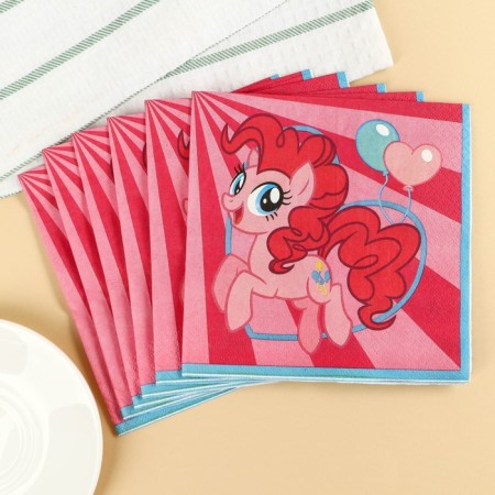Paper napkins "Pink Pie", 33x33 cm, 20 pieces, 3 strata, my literal pony-1