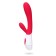 Vibrator, 12 modes with a clitoral stimulant, 22.8x6.5 cm, red