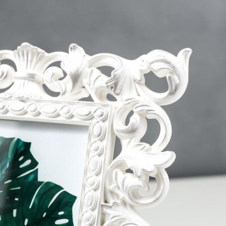 Photo frame plastic 10x15 cm "Rosary" silver 22x17 cm-2