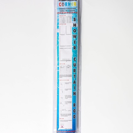 Bathroom cornice P-shaped, 90 × 90 × 90 cm, stainless steel-9