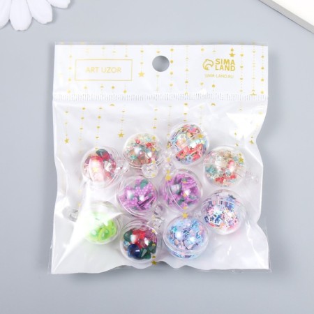 Suspension for creativity plastic "Ball - Strazinki" MIX 2.4x2x2 cm-3