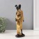 Souvenir Polystone "African Zem with a lover" gold 6x9.5x27.5 cm