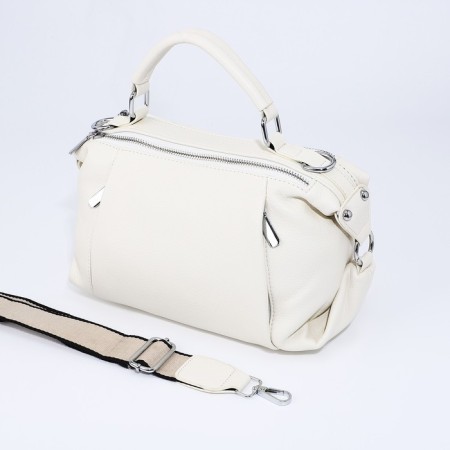 Board-suction with zipper, external pocket, long belt, white color-5