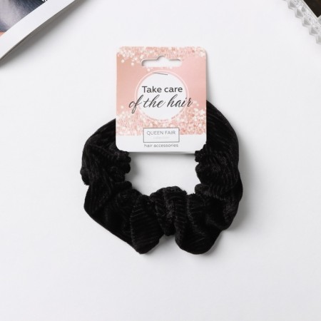 Hair elastic band "orbit" elite stripes tenderness, 10 cm, black