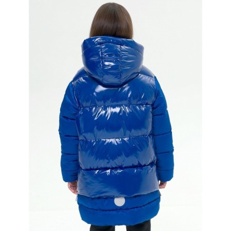 Coat for girls, height 152 cm, blue color-5