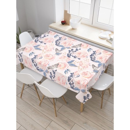 The tablecloth “Tender composition”, rectangular, Saten, size 120x145 cm