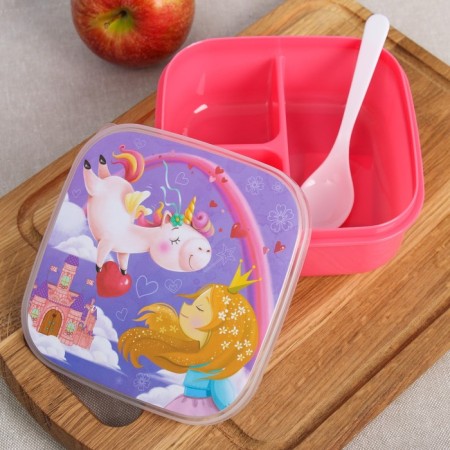 Lunch-Box with a spoon "Unicorn", 400 ml-1