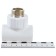 The Politekus tee, polypropylene, d = 25 mm x 3/4 ", external thread