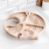 Table - a tray with a menage and folding legs "This is our evening" d = 30x2 cm, birch