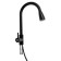 Kitchen mixer Zein Z2571, stainless steel, with a sliding watering can, 2 modes, black