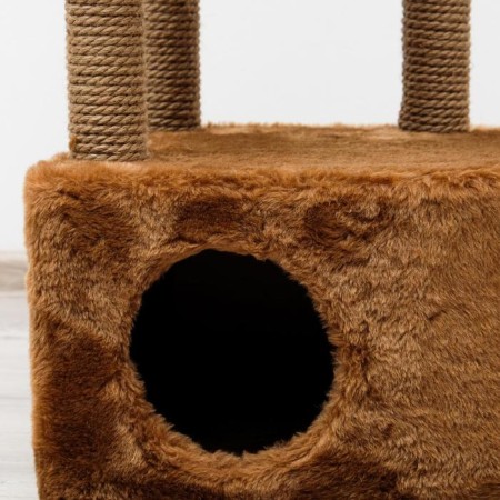 Complex for cats with a claw, corner, 48 x 48 x 171 cm, brown-7